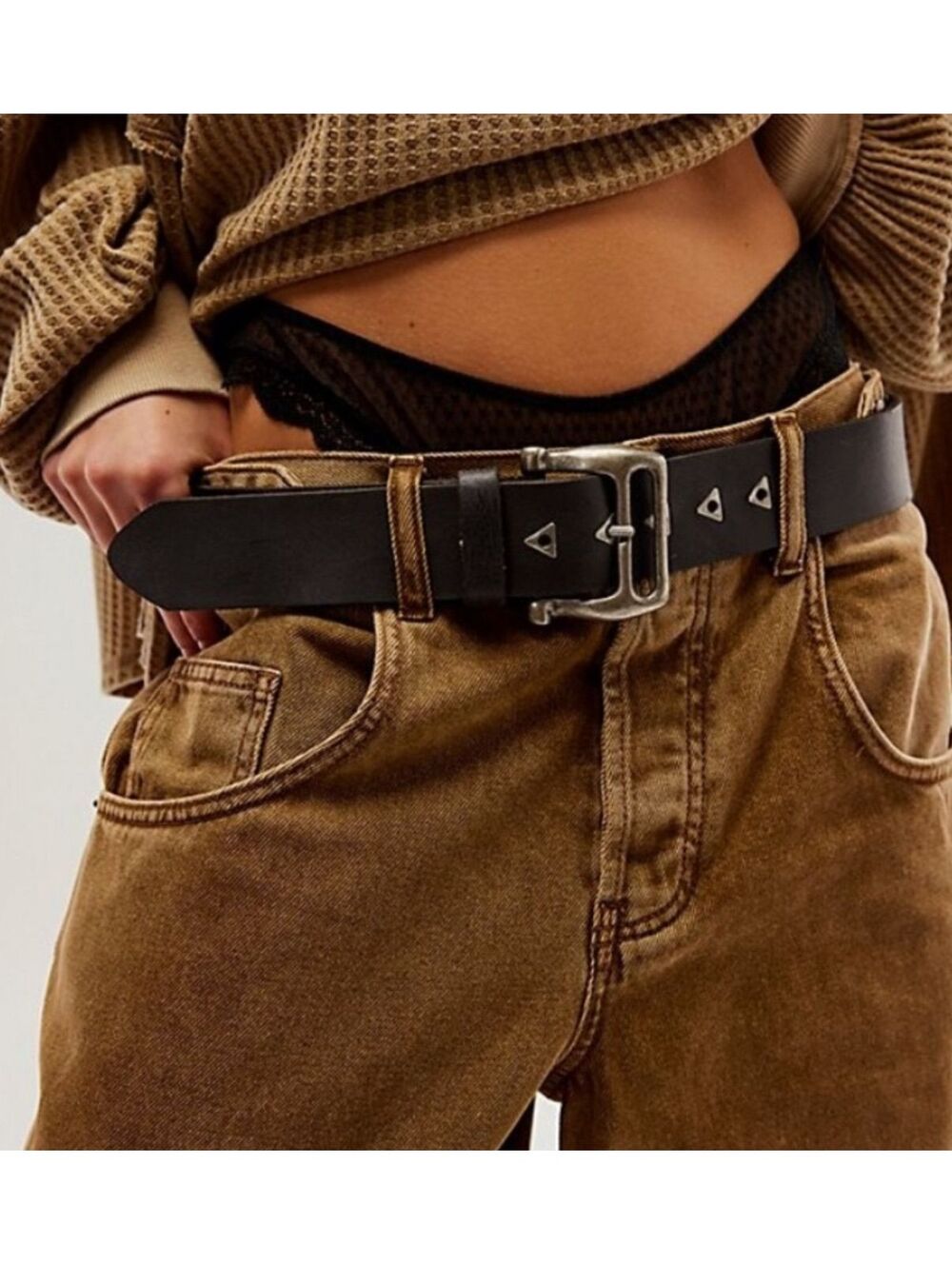 (XS/SMALL) NWOT FREE PEOPLE WE THE FREE LEATHER ASHBY BELT